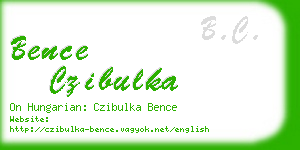 bence czibulka business card